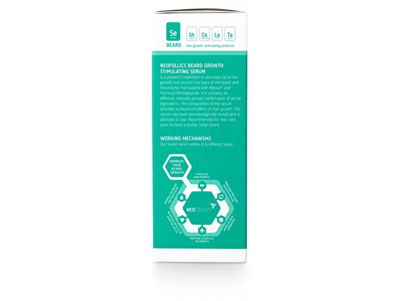 [Australia] - Neofollics Beard Growth Stimulant Serum, Stimulate Beard Growth, with Natural Scientifically Proven Ingredients, 45 ml for 1-2 months 