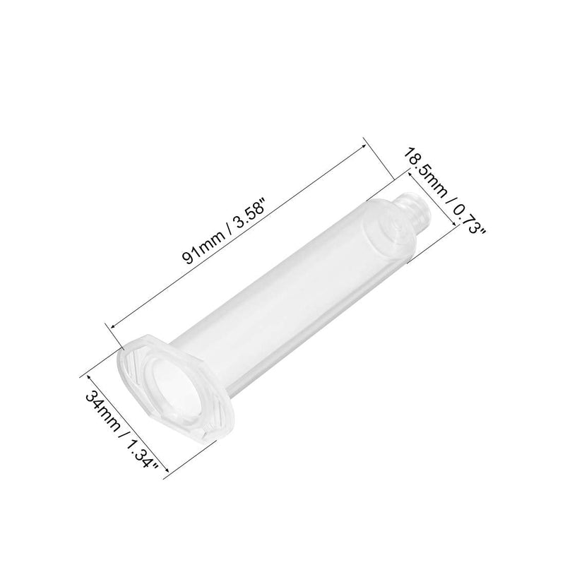 [Australia] - uxcell Air Distribution 10CC/10ML Clear Adhesive Syringes Tube Sleeve with Piston for Industrial, 5 Pcs 