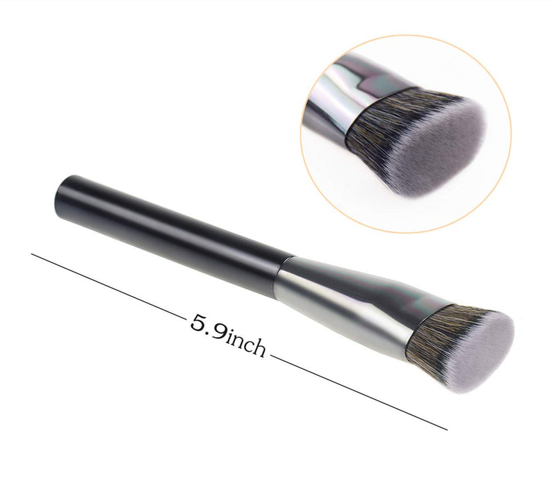 [Australia] - Oval Flat Top Kabuki Foundation Liquid Makeup Brush Concealer Brush Contour Face Brush Premium Makeup Brush for Liquid, Cream, and Powder - Buffing, Blending, and Face Brush 