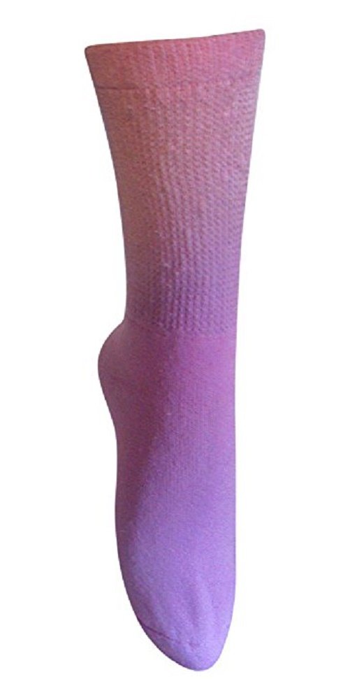 [Australia] - Womens Diabetic Crew Socks (3 Pack) 9-11, Pink, Made in The USA 