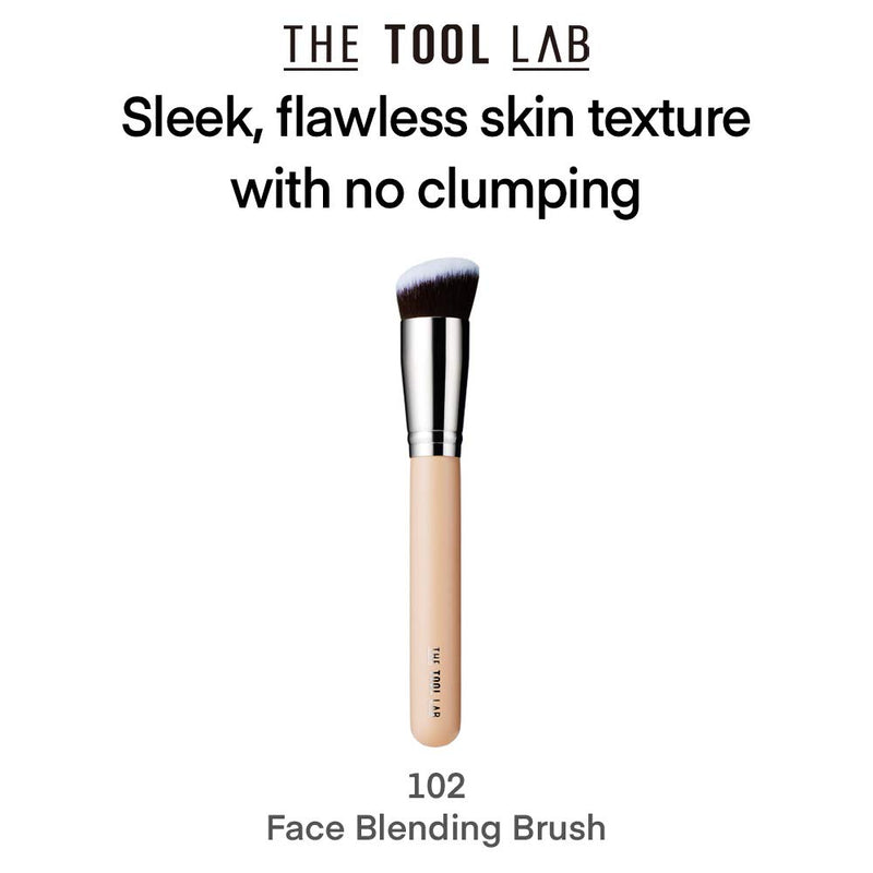 [Australia] - THE TOOL LAB 102 Face Blending Makeup Foundation Brush - Face Perfect Blending, Buffing, Stippling, Liquid, Cream or Flawless Professional - Premium Quality Synthetic Dense Bristles Cosmetic 