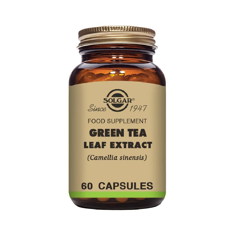 [Australia] - Solgar Green Tea Leaf Extract Vegetable Capsules - Pack of 60 - High Levels of Antioxidants - Promotes Heart Liver and Brain Health - Vegan, Kosher and Gluten-Free 