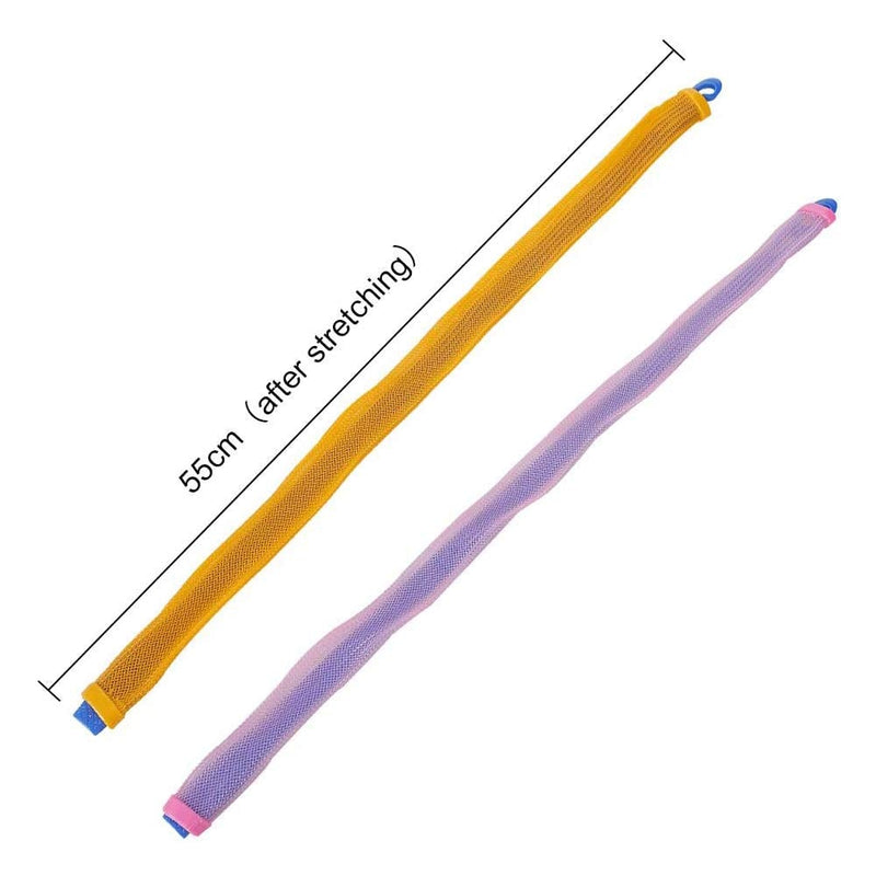 [Australia] - 20 pcs Wave Hair Rollers,Plastic Curling Tools,Hair Curlers Spiral Curls Styling Kit,DIY Hair Rollers Curl Spiral Ringlets Rollers with Styling Hook Tools,for Extra Long Hair Up to 22" (55 cm) 