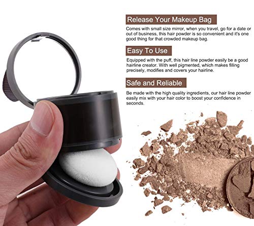 [Australia] - Boobeen Hairline Powder Creator - Waterproof Hair Line Powder for Thinning Hair - Hair Color Shadow Loss Makeup Concealer Root Cover Up Deep Brown 