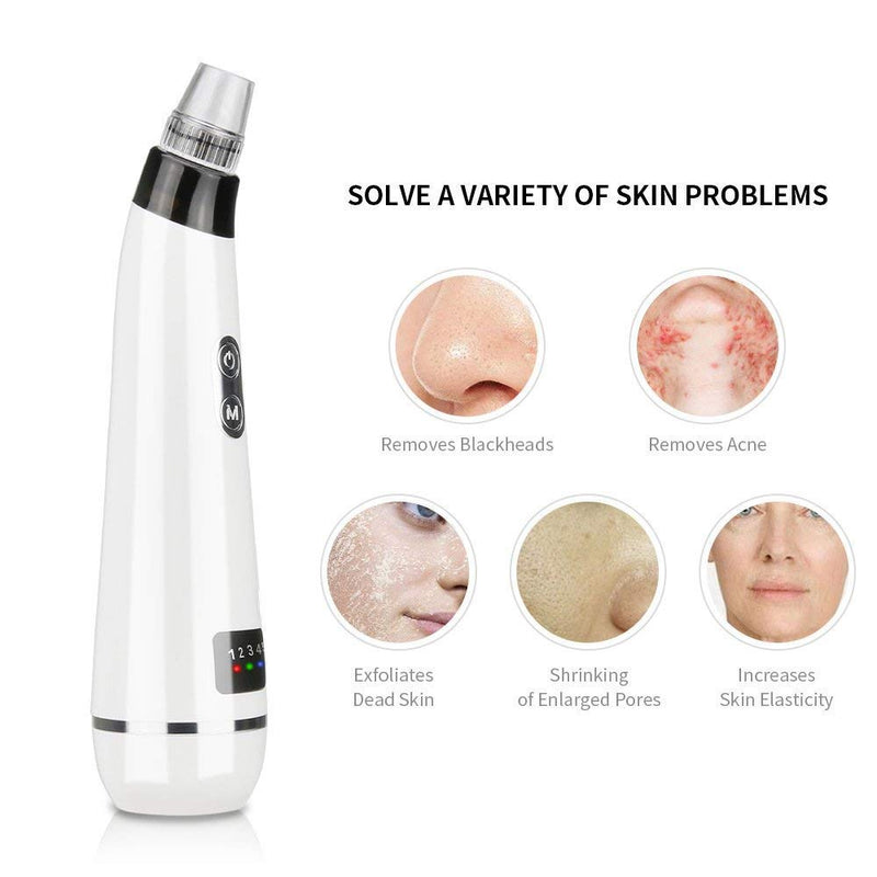 [Australia] - Sciobella Blackhead Removal Vacuum Tool Kit Pimple Pore Whitehead Blemish Remover Suction Facial Nose Electric Acne Comedone Extractor - USB Rechargeable - Deep Cleansing - FDA Certificated 