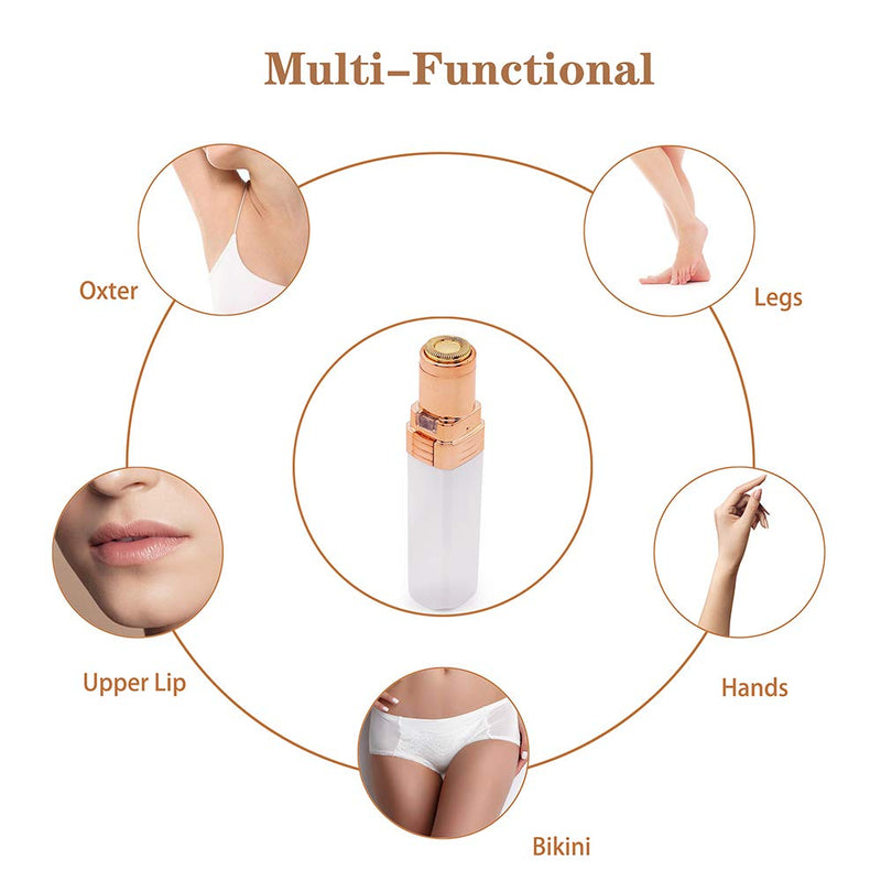 [Australia] - Giazee Facial Hair Remover, Women Facial Hair Removal Electric Facial Hair Trimmer Facial Hair Shaver Built-in Led Light for Lips, Chin, Cheeks, Peach 