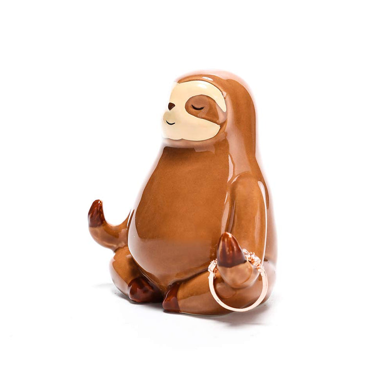 [Australia] - Ceramic Sloth Ring Holder, Funny Sloth Jewelry Holder Stand Engagament Wedding Birthday Christmas Gifts 