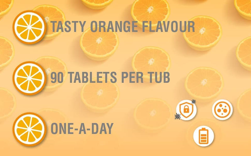 [Australia] - Vitamin C 1000mg Chewable by Club Vits - 180 Tablets - Supports Immune Health and Helps Fight Colds - Helps Reduce Tiredness and Fatigue (Pack of 2) 180 (Pack of 2) 
