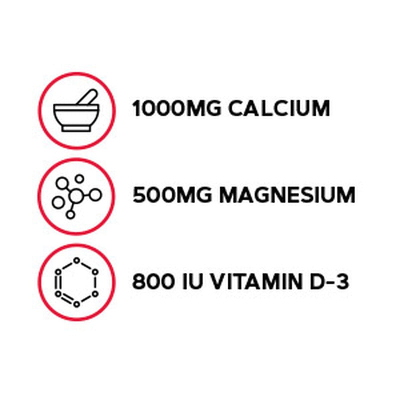 [Australia] - GNC Calcium Plus Magnesium & Vitamin D-3 1000 mg - 180 Caplets 