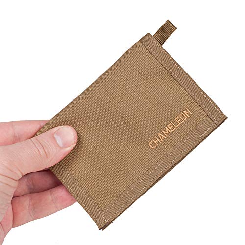 [Australia] - CHAMELEON Velcro Bifold Mens Wallet-Tactical Wallet-Thin Travel Front Pocket coyote 