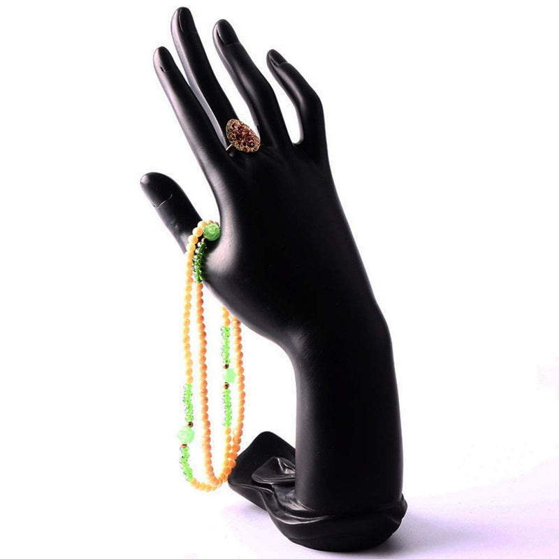 [Australia] - Homanda Black Resin Hand Form Ring Hand Chain Display Stand Holder Organizer 