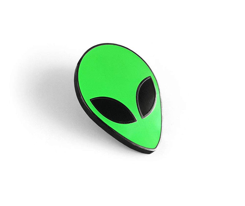[Australia] - Pinsanity Green Alien Head Enamel Lapel Pin 
