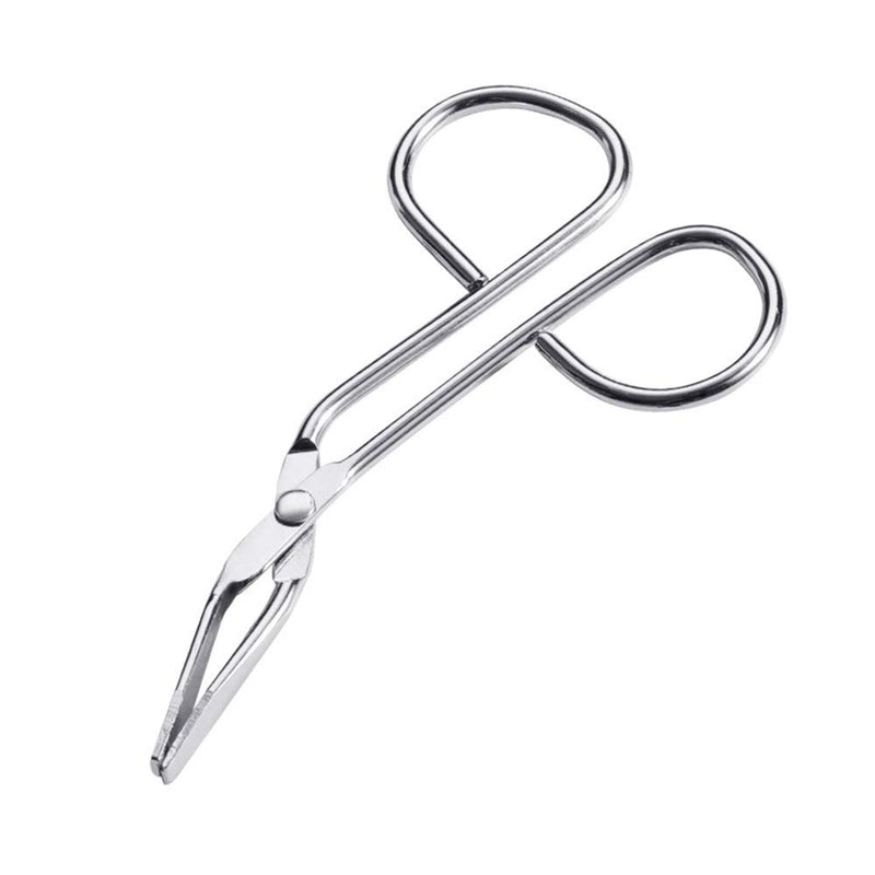 [Australia] - 4 Pieces Curved Eyebrow Tweezer Stainless Steel Scissors Handle Tweezer Clip Facial Hair Plucker Eyebrow Remover Brow Shape Grooming Tools by NUOMI for Men and Women, Portable, Silvery 