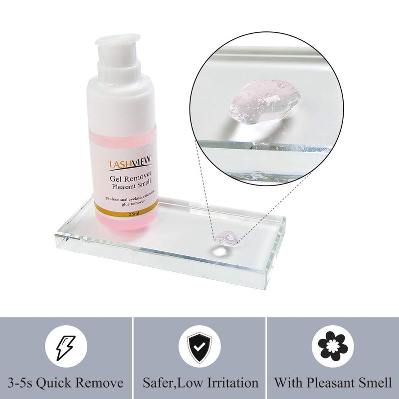 [Australia] - LASHVIEW Eyelash Extension Remover, Professional Gel Remover Fast Acting Removing Eyelash Extension Glue Pink 25ml With Pleasant Smell For Eyelash Extension Grafting Use 