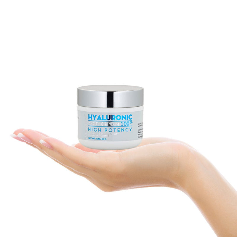 [Australia] - 100% Hyaluronic Acid Cream Face w/Jojoba Oil & Apricot Oil | Professional Grade Intense Hydration Keeps Skin Looking Plump & Feeling Moisturized | Improves Appearance of Skin Color & Tone 