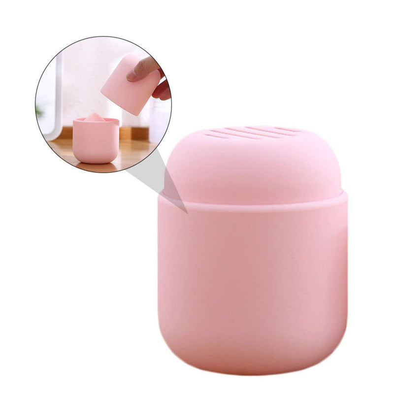 [Australia] - Beaupretty Makeup Sponge Holder Makup Blender Holder with Cover Cosmetic Sponge Carrying Container Foundation Blending Sponge Makeup Puff Travel Case (Pink) 