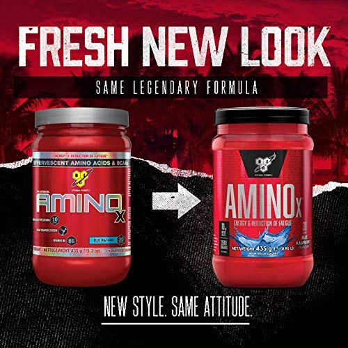 [Australia] - BSN Nutrition Amino X Muscle Building Support Powder Supplement with Vitamin D, Vitamin B6 and Amino Acids, Blue Raspberry, 435 g, 30 Servings 