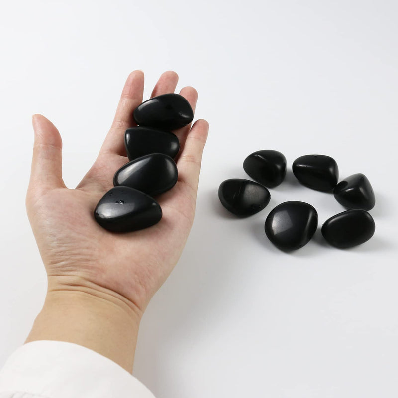 [Australia] - Nvzi Black Obsidian Crystal Rocks, Black Stones Bulk for Wicca, Reiki, and Energy Healing Crystals, Witchcraft Supplies, Rocks for Tumbling, Calcite Crystal, Hypnotic Gems(10Packs) 