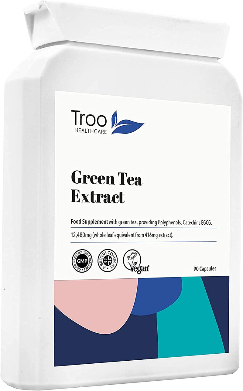 [Australia] - Green Tea Extract Supplement (12,480mg) - 90 Capsules - Providing Polyphenols, Catechins and EGCG - UK Manufactured to GMP Standards 