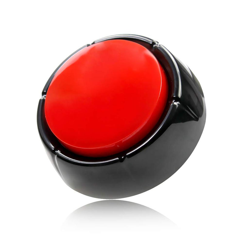 [Australia] - Cover Custom Record Talking Button Pet button easy button Sound Button Recordable Recordable Button, Dog Training BuzzerTalking Button Office Desk Gag Gift 30 Seconds 2 AAA Batteries Included - Newest Red+black 