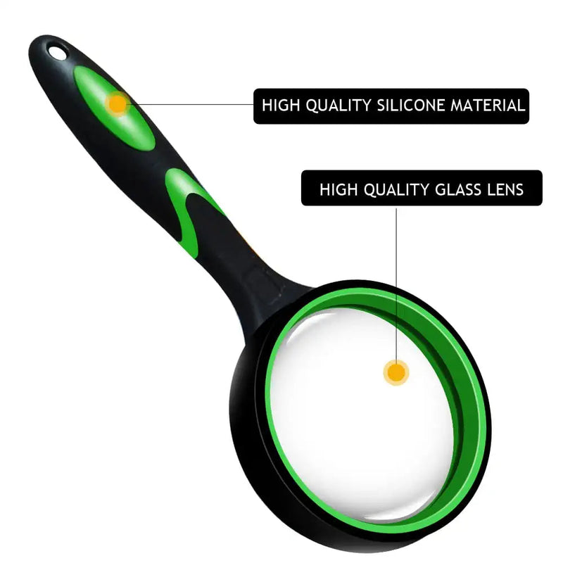 [Australia] - Magnifying Glass, 10X Handheld Reading Magnifier for Seniors & Kids, Non-Scratch Quality Glass Lens for Book Newspaper Reading, Classroom Science 