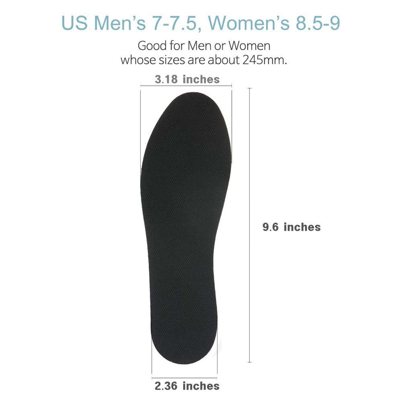 [Australia] - Adhesive Insoles That Absorb Sweat and Always Stay in Place for Sockless Shoes (Women's 8.5-9, Men's 7-7.5(245mm)) Women's 8.5-9, Men's 7-7.5(245mm) 