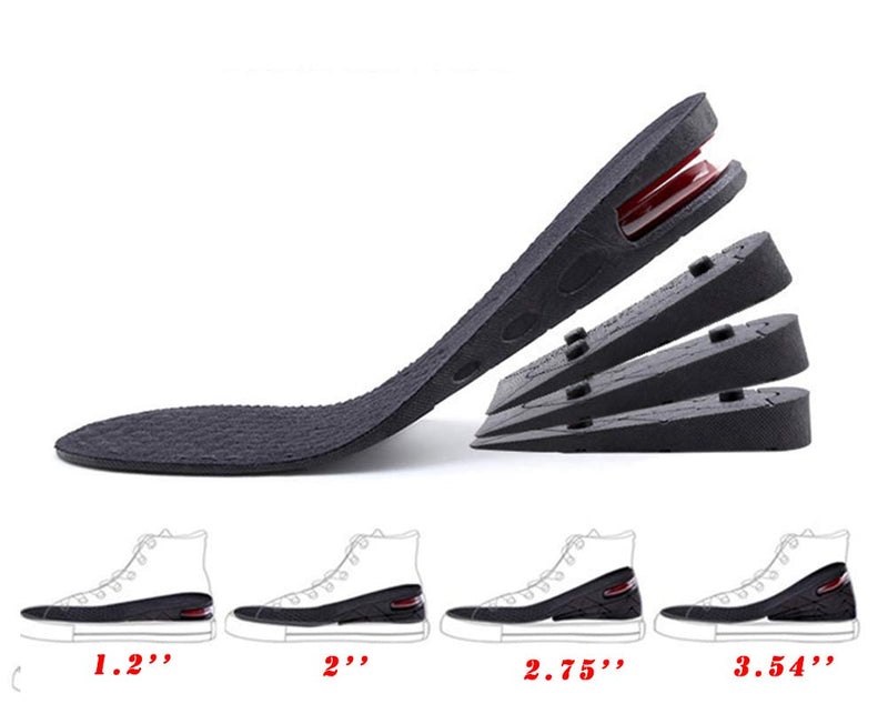 [Australia] - Height Increase Insoles 4-Layer 3.54 inch Air Cushion Taller Shoes Insoles Heel Insert for Men and Women by ERGOfoot 4 Layer 