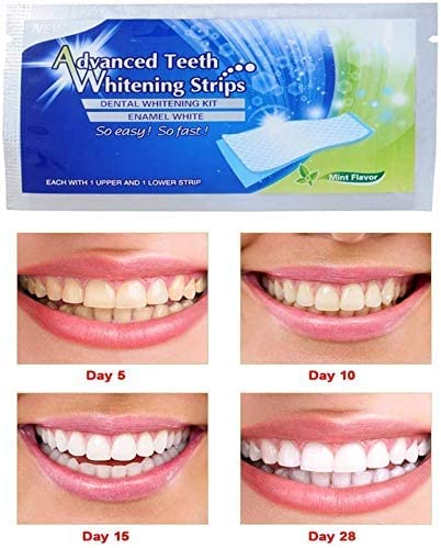 [Australia] - 28pcs Teeth Whitening Strips, Professional Teeth Whitener Strips, No Sensitive Enamel Safe for Teeth Whitening, Effective Teeth Whitening Strips for Home Use 