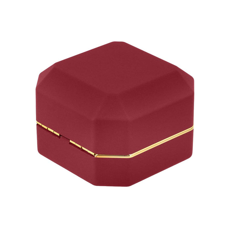 [Australia] - Orita Proposal LED Light Ring Box Engagement Ring Case Velvet Jewelry Gift Box Case Ring Holder Red 