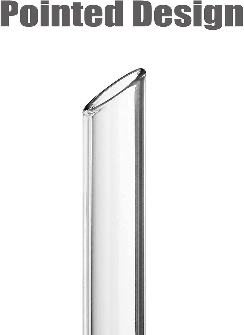 [Australia] - ALINK Reusable Glass Boba Straws, 14mm Extra Wide Clear Smoothie Straws for Bubble Tea, Pack of 4 with 1 Case and 2 Brush 