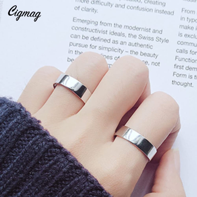 [Australia] - Vicmag 4X Strength Magnetic Copper Rings for Women Magnet Rings with 4X 3500 Gauss Magnets 100% Solid Pure Copper Adjustable with Jewelry Gift Box 2PCS (Silver) Silver 