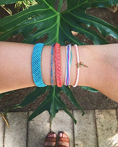 [Australia] - Pura Vida Jewelry Bracelets - 100% Waterproof and Handmade w/Coated Charm, Adjustable Band Rose Quartz 