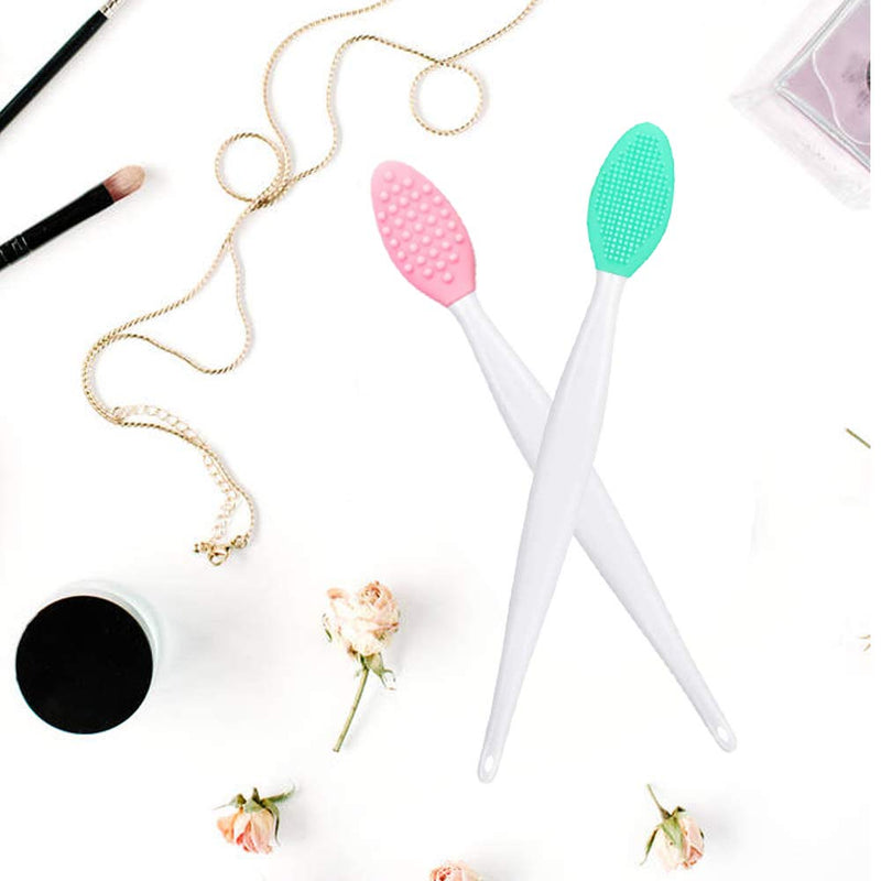 [Australia] - Silicone Lip Brush Tool Lip Brush for Smoother and Fuller Lip Appearance (2 pcs, Mix) 2 pcs 