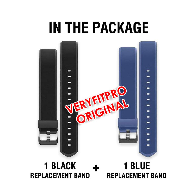 [Australia] - ZURURU Veryfitpro ID115Plus HR Replacement Bands for Veryfit Pro ID115Plus HR Fitness Tracker Smart Watch Blue-Black 