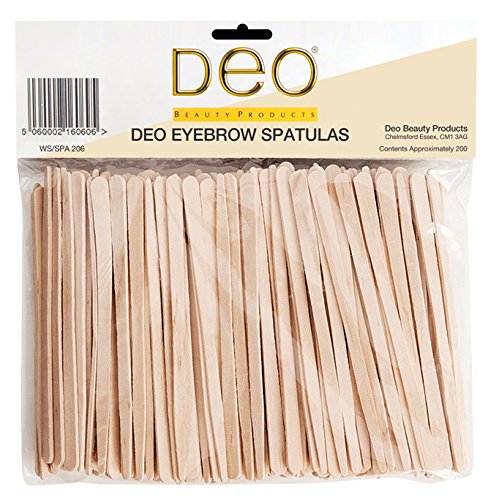 [Australia] - 206 Eyebrow Small Wooden Wood Tongue Depressors Spatulas Wax Waxing Tatoo Sticks 200 Count (Pack of 1) 