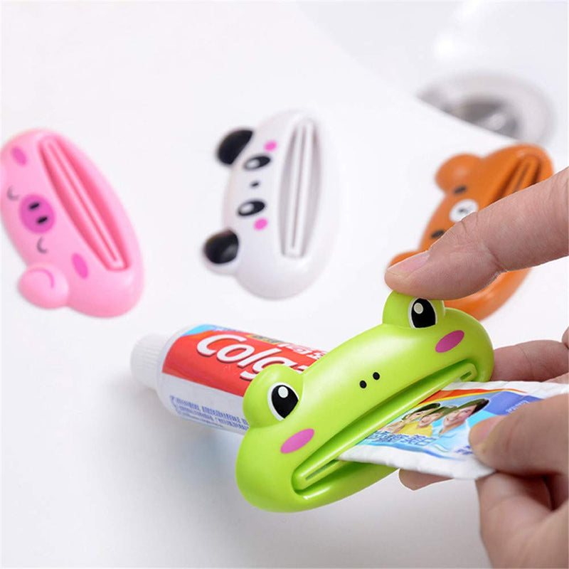[Australia] - 4pcs Toothpaste Dispenser Kids Children Tools Animal Tooth Paste Tube Squeezer Toothpaste Rolling Holder Home Bathroom Supplies,Panda Panda 