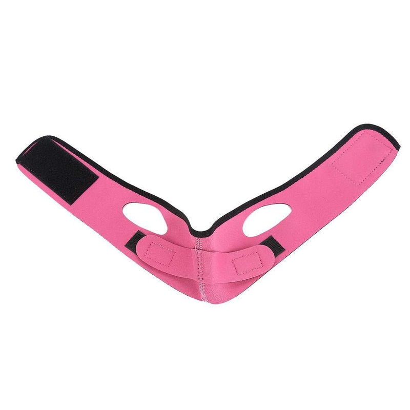 [Australia] - Facial Slimming Strap,Double Chin Reducer Slimming Bandages Facial Pain-Free Facial Chin Slimmer Belt Weight Loss Face Belts(Rose Red) Rose Red 