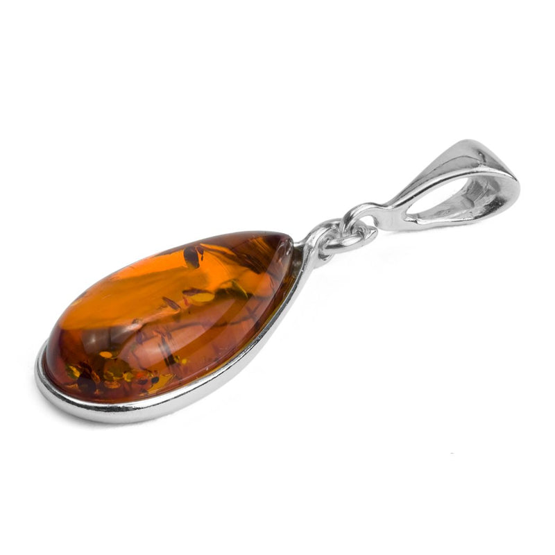 [Australia] - Amber Sterling Silver Classic Pendant 