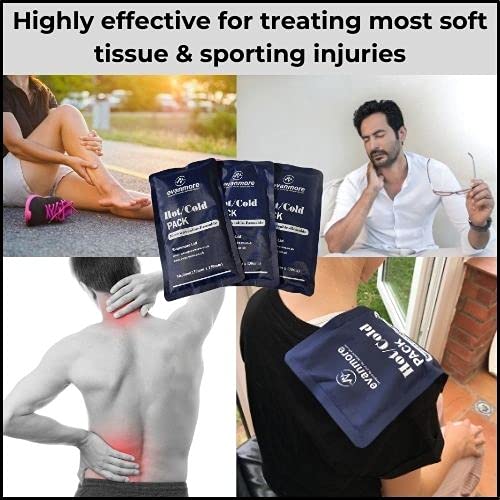 [Australia] - 3 x Evanmore Reusable Hot Cold Gel Pack Packs Large, Luxury - Easy to use - Flexible - Long Lasting - Knee, Shoulder wrap - 13 x 25cm 