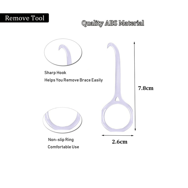 [Australia] - Orthodontic Retainer Case with 2 Pcs Aligner Removal Tool (Black & White) Black-a 