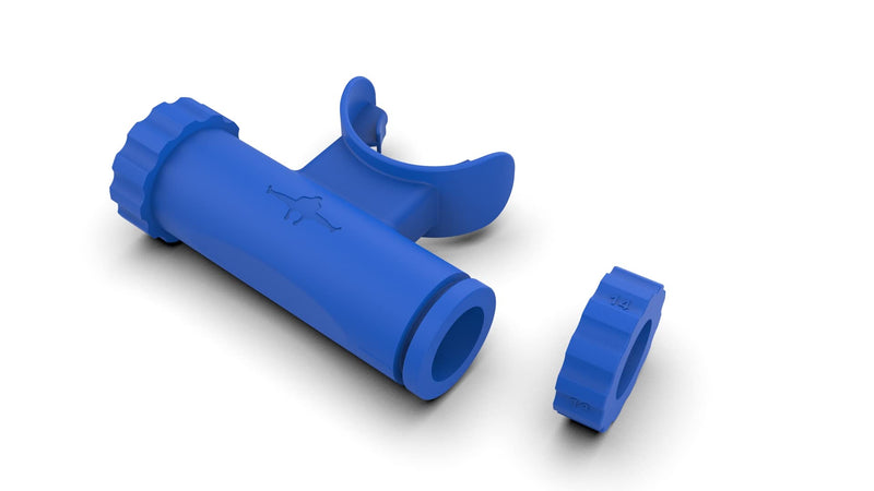 [Australia] - Bas Rutten O2 Trainer - Official Workout Device for Respiratory Training and Lung Muscle Fitness - Portable Breathing Mouthpiece for High Altitude and Power Training (Blue) 