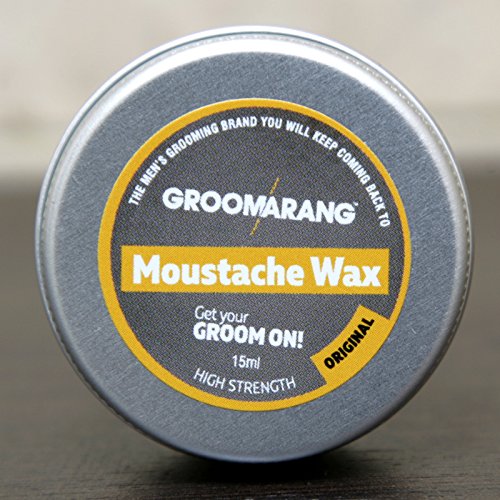 [Australia] - Groomarang Moustache & Beard Wax 15ml | Extra Strong Hold Styling Wax to Shape and Nourish Your Moustache and Beard | All-Natural, Organic, Cruelty Free | Gifts for Him 