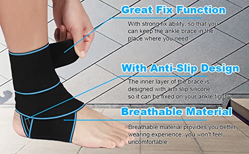 [Australia] - Ankle Support,Ankle Brace for Men and Women, Adjustable Ankle Compression Brace for Plantar fasciitis, arthritis sprains, muscle fatigue or joint pain, heel spurs, foot swelling,Suitable for Sports 1 Blue 