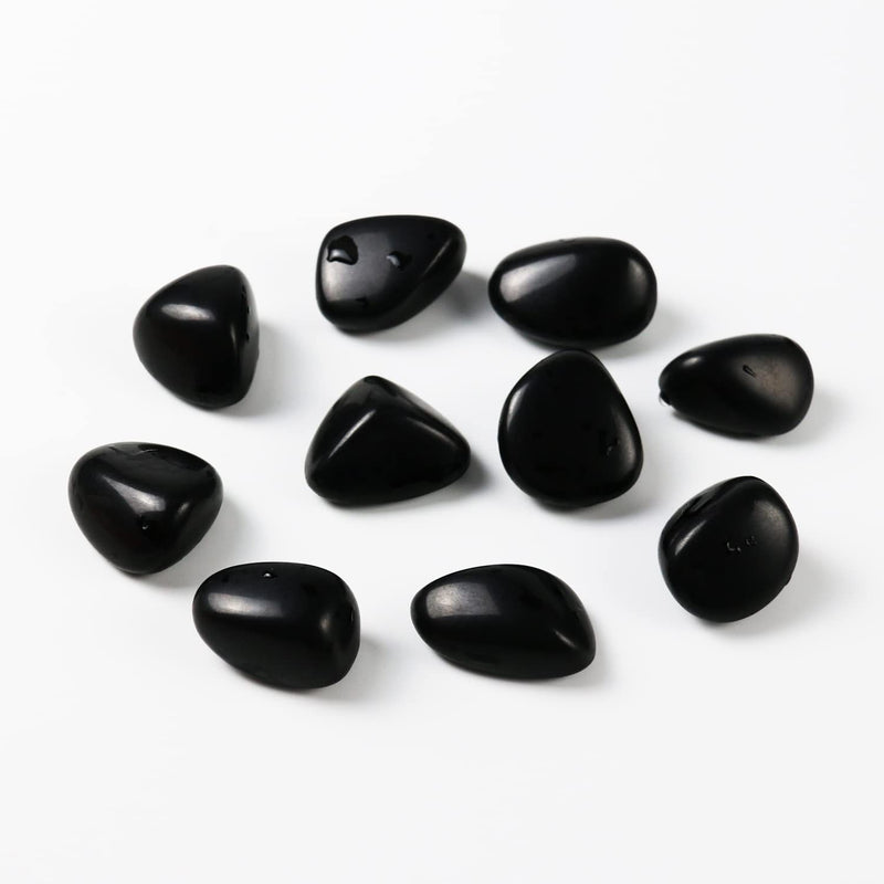 [Australia] - Nvzi Black Obsidian Crystal Rocks, Black Stones Bulk for Wicca, Reiki, and Energy Healing Crystals, Witchcraft Supplies, Rocks for Tumbling, Calcite Crystal, Hypnotic Gems(10Packs) 