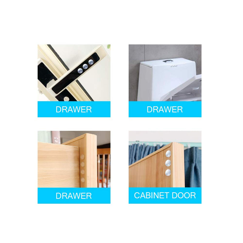 [Australia] - Pack of 100 Adhesive Bumper Pads for Drawers, Cutting Boards, Glass Tops, Small and Kitchen Furniture, Picture Frames Sound Dampening Transparent Rubber Feet for Cabinet Doors (Clear) Clear 