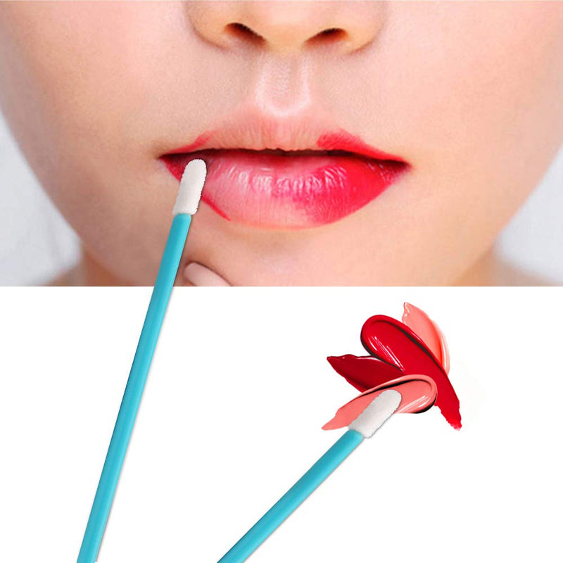 [Australia] - 200PCS Lip Gloss Applicators,Disposable Lip Brushes Lipstick Gloss Wands Applicator Perfect Makeup Tool Kits (Blue) Blue 
