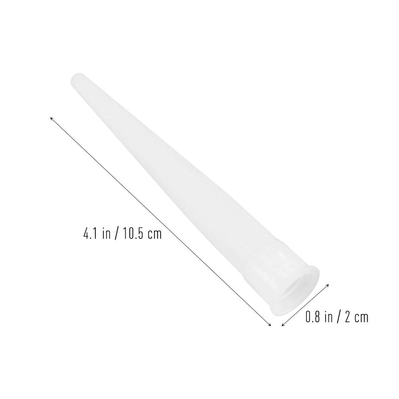 [Australia] - Yardwe 30pcs Plastic Caulk nozzles caulking Nozzle tip Replacement Extension Tool Supplies (White) 