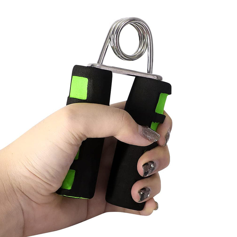 [Australia] - Maveek A shape Foam Handle Hand Grips Gripper Arm Muscle Builder Wrist Resistance Strengthener Black/Green 