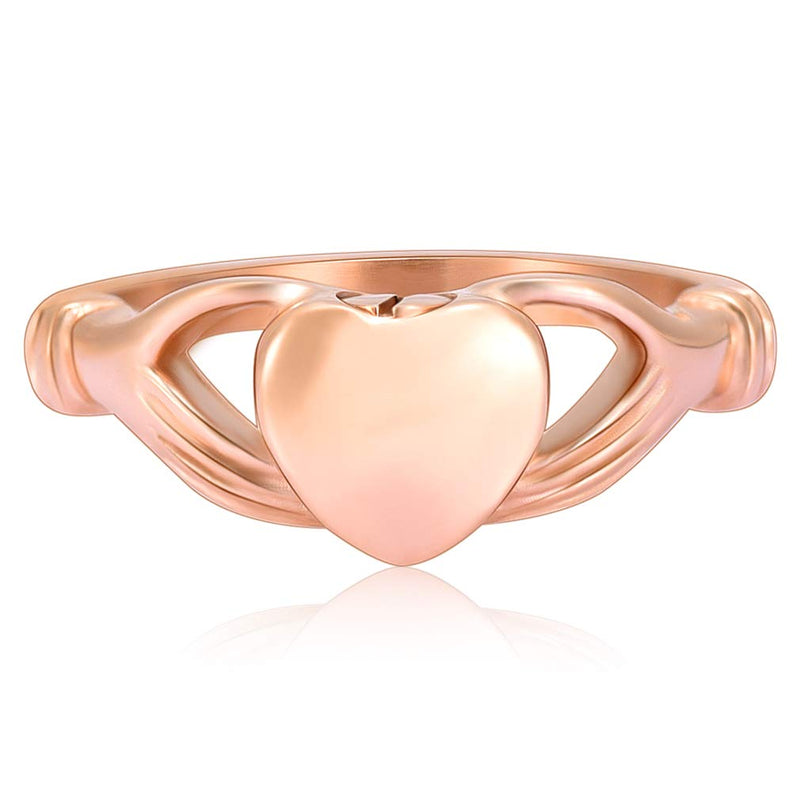 [Australia] - Minicremation Cremation Jewelry Urn Ring for Ashes Women Finger Ring Keepsake Memorial Jewelry Hold Loved Ones Ashes Rose Gold 8 