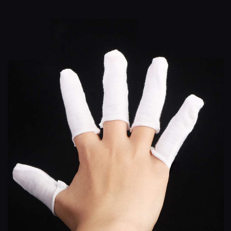 [Australia] - FRCOLOR Disposable Finger Cots Cotton Finger Toe Sleeves Thumb Protector Fingertips Cushion Fabric Finger Gloves Finger Protection 150pcs 
